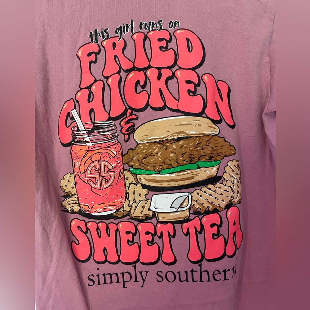 Simply Southern- Fried Chicken T-shirt- Size Medium - Picture 2 of 6